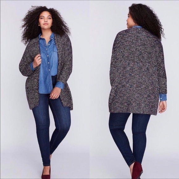 EUC/NWOT Metallic Cocoon Open Front Cardigan Overpiece - Picture 5 of 16